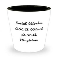 Smiješni društveni radnici, socijalni radnik A.K.A Wizard A.K.A mađioničar, rođendanska čaša za socijalni