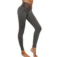 Pgeraug pantalone za žene Solid Work Mingings Fitness Sportski trčanje joga hlače gamaše crna 2xl