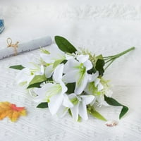 Handeo Umjetni cvijet koji ne bledi delikatno rezati lažne ljiljane cvjetni aranžman koristan za vjenčanje