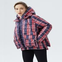 Oroley Women-ov zimski kratki kaput multi-džepovi modna jakna s kapuljačom