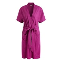 Richie House kratak kimono ogrtač ženski rukav pamuk kupatilo za sljedovanje haljina za spavanje RHW2753-Y-m