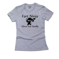 FART NINJA - Tiho, ali smrtonosno - smiješno prdeći Samurai ženska pamučna majica sive majice