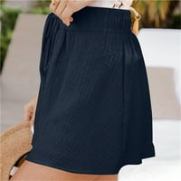 Aaimomet ženske kratke hlače Žene Ležerne ljetne elastične struk Comfy crteži detalj plaža Kratke hlače