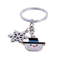 Mini božićni snjegović i snježni dizajn torba za torbu za ključeve Keychain prsten za ključeve lanac