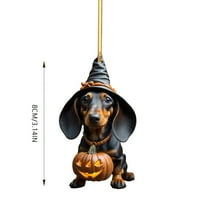 Crtani Cute Dog Hour Helling Home Govorna privjesak Halloween Božićni drv Privjesak Namjena uređenja