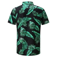 Muškarci Muška majica za ogrlice Muškarci Havajska majica kratkih rukava Ispiši ljetni casunski gumb