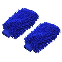 Dual naiden mikrofiber Chenille Mitt Car za pranje za pranje Glovema, plavo
