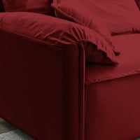 79 Velvet sofa za dnevni boravak Moderni kauč s 3 sjedala apartmana kauč sa jastucima i konusnim drvenim
