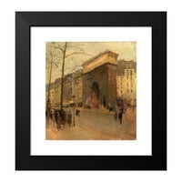 Frank Edwin Scott Black Moderni uokvireni muzej Art Print pod nazivom - Porte St. Denis