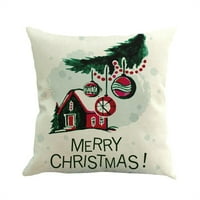 Zeceouar Stavke za čišćenje za kućni božićni pamučni posteljina bacač jastučni jastuk Coury Cover Cover