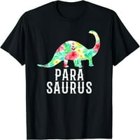 Parasaurus paraprofesionalno smiješno cvjetna majica dinosaur crna velika