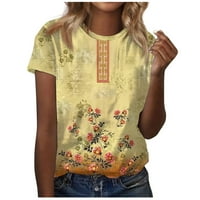 Košulje za čišćenje za žene Ležerne prilike, kratki rukav Ljeto i jesenski okrugli vrat T-majice Moda