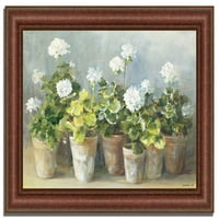 Tangletown Likovna umjetnost Bijela geraniuma Danhui Nai, uokvireni slikarski ispis