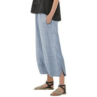 wendunide casual pantalone za ženu Modni ženski casual plus veličine čvrste pantalone džep elastični