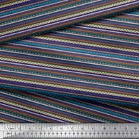 Soimoi poliester Crepe tkanina Stripe i trokut Geometrijski otisak zanatske tkanine pored dvorišta široko