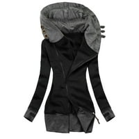 Outfmvch duksevi za ženska jakna dukserica Zipper džepni kaput čvrsti modni ženski vrhovi mornarice