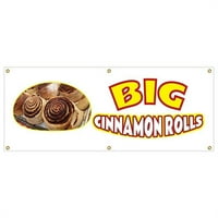 Prijava B-Big Cinnamon Rolls in. Veliki cimet Rolls & Heavy Duty oz Vinil Banner sa Grommets Jednostrani