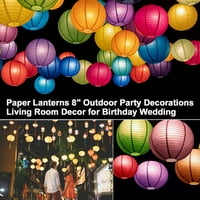 Papirni lampioni 8 Vanjski ukrasi za zabavu Dnevni dekor za rođendan vjenčanja