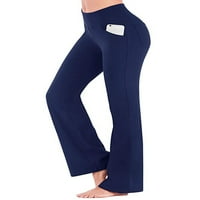 Bootcut workhing gamaše hlače sa džepom Žene Ženske casual bljeskalice plus veličina visoki struk rastezanje
