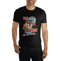 Looney Tunes Tazmanian Devil Taz Life Muška crna majica TEE majica-3xlb