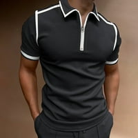 Muške polo majice ljetna casual prugasta košulja za ispis skreće majice kratkih rukava na kratkim rukavima