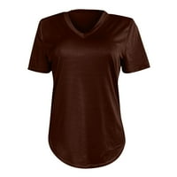 Qwertyu prevelike majice za žene kratki rukav ženske radne majice ili bluze V izrez Ženske vrhove poslovne