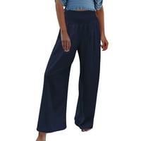 FVWitlyh pantalone za žene obrezane hlače za žene Ležerne prilike u petite Hlače pantalone u boji široko