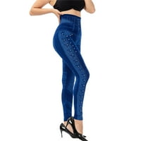 Uorcsa teretana Hip Hip Lift Imitacija traper modne elastične vitke ženske hlače plavo