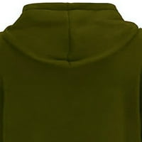 Colisha ženske dukserište pulover pulover duge rukave s dugim rukavima slobodno sport kengur džepne vrhove vojske zelene boje 3xl