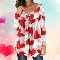Scyoekwg zaljubljena košulja za ženske tuničke vrhove za nošenje sa nošenjem labavih laganih pulover