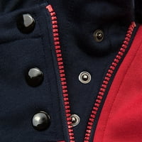 kpoplk ženski zip up dukseve vrećica labav osnovni patentni patentni zatvarač kaput Y2K jakna crvena,