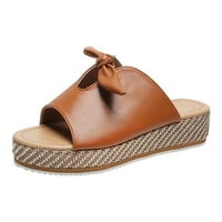 Verpetridure Ženske sandale za pete Ljetne dame Papuče Sandale Ležerne prilike ženske cipele Bow Ribe