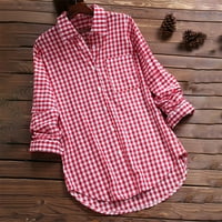 Cacommmark Pi ženski vrhovi plus veličine majica za čišćenje kratkih rukava bluza