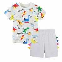 Baby Boy Ljetna odjeća Dječji dječaci okrugli vrat Kratki rukav Pamuk trak moda Engleski print majica