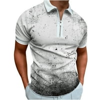 Muške mišićne majice Polo majica s kratkim rukavima Zip Workout Tee Casual Slim Fit Polo majica Sport