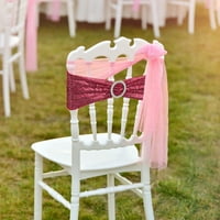 Praznička zabava Dekorativna stolica Poklopac poklopca na stražnjem dijelu Flower elastična zavoja za