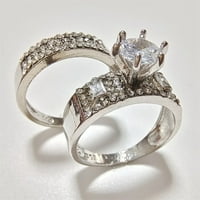 Ženski odvojivi dijamantni prsten za angažman za vjenčanje prsten za djevojke, srebro