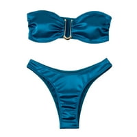 Cathalem salate TRIKI BIKINI Ženski bandeau zavoj bikini set push up brazilski kupaći kostimi za plažu