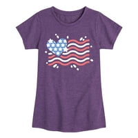 Instant poruka - 4. srpnja - Američki zastavačko srce - grafička majica malih i mladih za mlade kratkih