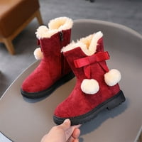 Eczipvz Toddler Cipele Modne jesenske i zimske djevojke čizme za snijeg debele dno ne klizne tople i