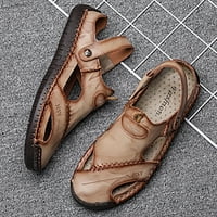 Gakvov slajdovi za mensummer muške sandale Muške trendy kožne cipele od plaže cipele za šivanje cipele