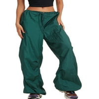 Žene prevelike teretne hlače izvlačenja Torbaste dukseve niske struk ravne noge labave joggers pantalone