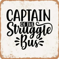 Metalni znak - kapetan borbeni autobus - - Vintage Rusty izgled