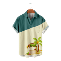 Ležerno plaćenje Ljeto Muške Havajske dječake Košulje Djeca Vintage 3D Ispiši labave majice Muške plaže