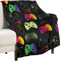 Video Game Backet Gaming Joystick Cool Gamer Pokloni za dječake Tinejdžeri, Meko toplo posteljina Deka