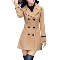 Advoicd jakna modna radna jakna elegantna ženska kaput vune dvostruka rukava lagana jakna blužana kaput