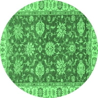 Ahgly Company u zatvorenom okruglu Oriental Emerald Zelene tradicionalne prostirke, 8 'Round