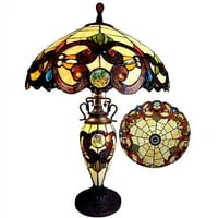 Rasvjeta Demetra Auroratiffanfy-Style Light Victorian Dvostruka svijetla tablice Lipanj 18 Shade