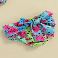 Baby Girls Bikini Set Watermelon Ispiši jedno rame kupaće kostime Todler novorođenčad kupaćih kupaćih