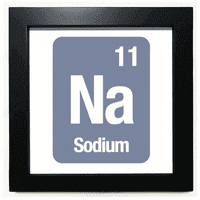Natrijum Checal Element Science Crni kvadratni okvir Slika Zidna tabla